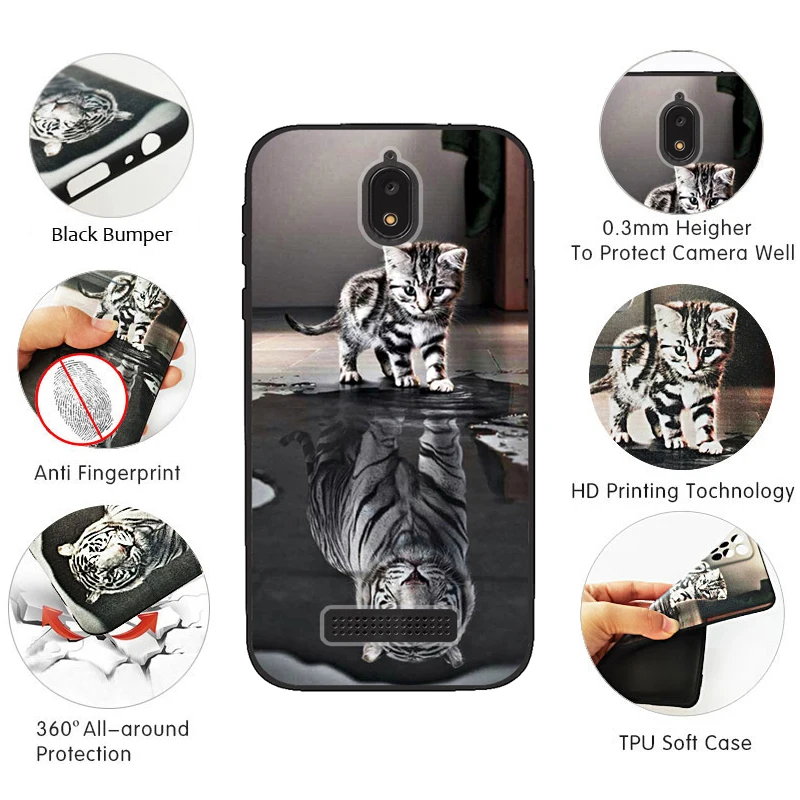 Чехол Funda для Blu View2 Модный черный силиконовый бампер ударопрочный чехол View 2