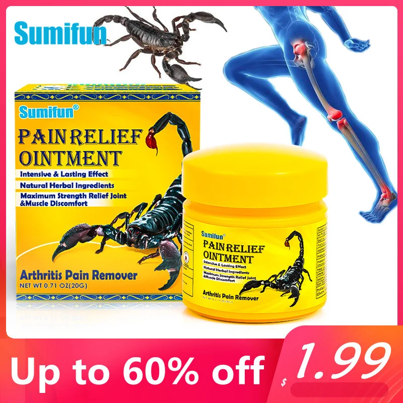 

20g Sumifun Scorpion Venom Muscle Pain Relief Ointment Neuralgia Acid Stasis Rheumatism Arthritis Ache Efficient Medicine Cream