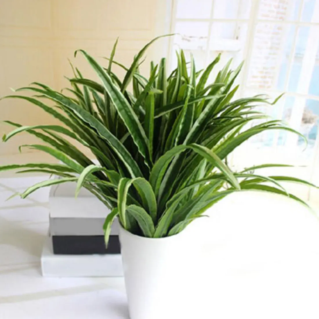 6 стилей искусственный хлорофитум цветы растения Настенный декор в горшках