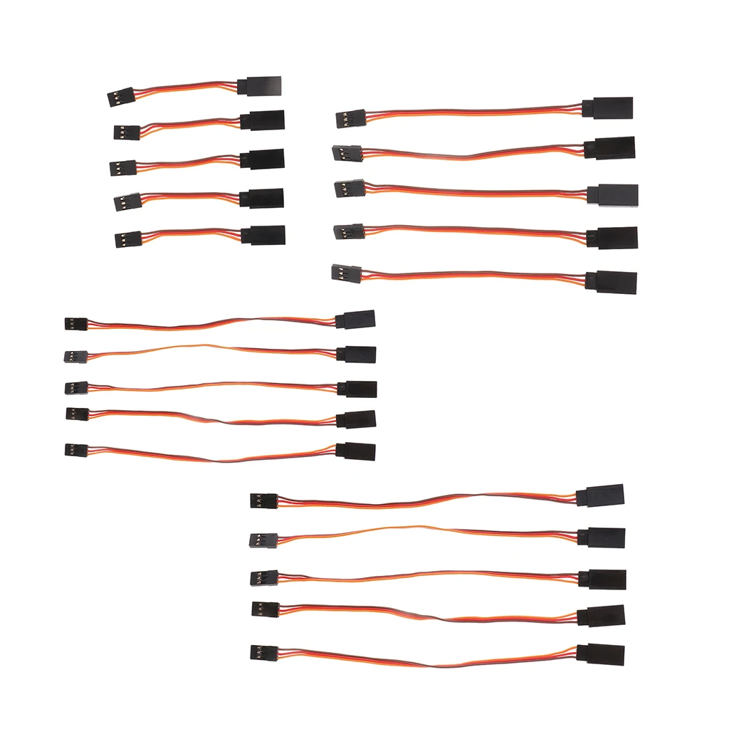 

5 Pieces 30 Cores RC JR Futaba Connector Male to Female Servo Extension Lead Cable for RC Car / Plane / Helicopter