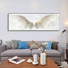 Домашний декор, настенные плакаты и принты, белые крылья ангела, винтажная настенная живопись на холсте, Настенная картина с крыльями для гостиной
