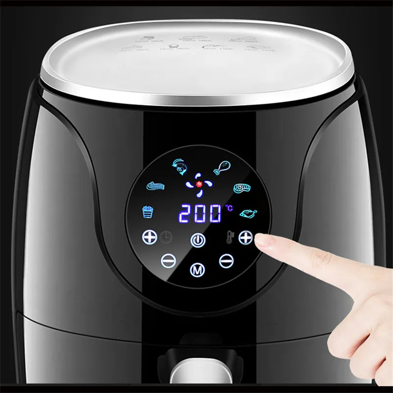 Умная воздушная фритюрница с сенсорным экраном электрическая без масла 2.6л