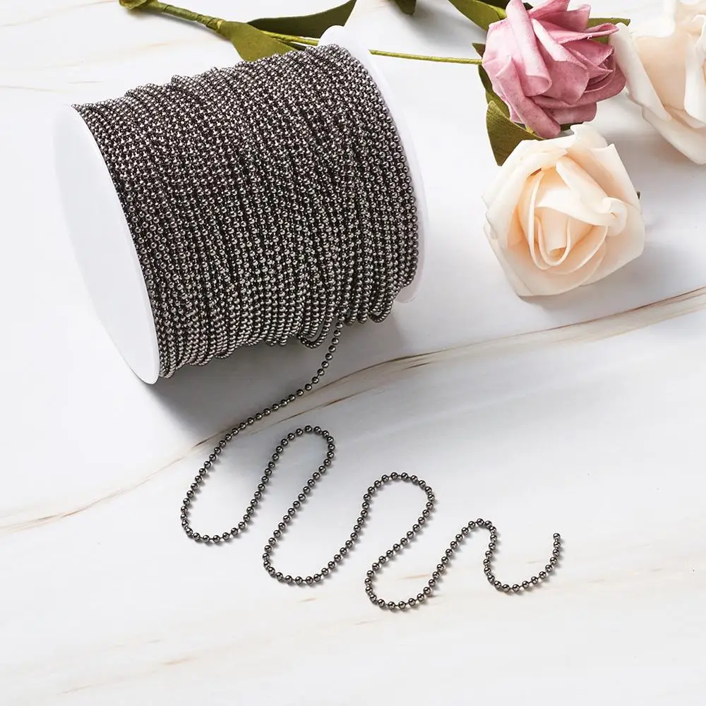 2 мм 100 м/рулон металлические шарики цепочки для изготовления украшений фурнитура