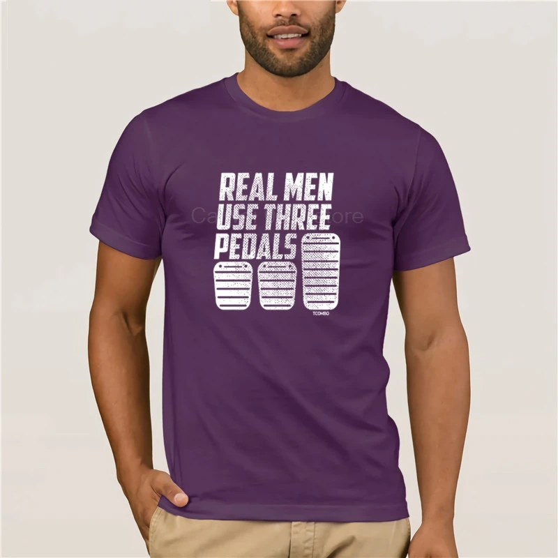 

Fashion summer T shirt Real Men Use Three Pedals Men s Style Vintage Tees Short Sleeve Funny Top t shirt for women