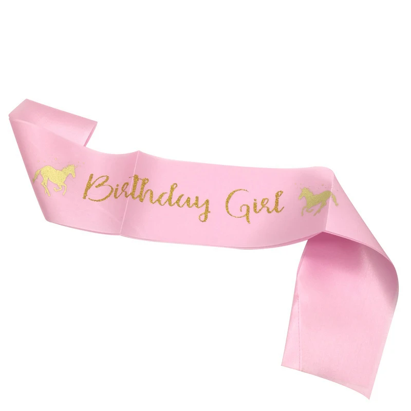 Unicorn Sash TAOUP 5 шт. одноразовые татуировки Единорог стикер с днем рождения Единорог Декор ребенок душ девушка Unicornio День Рождения Декор дети - Цвет: Unicorn Sash
