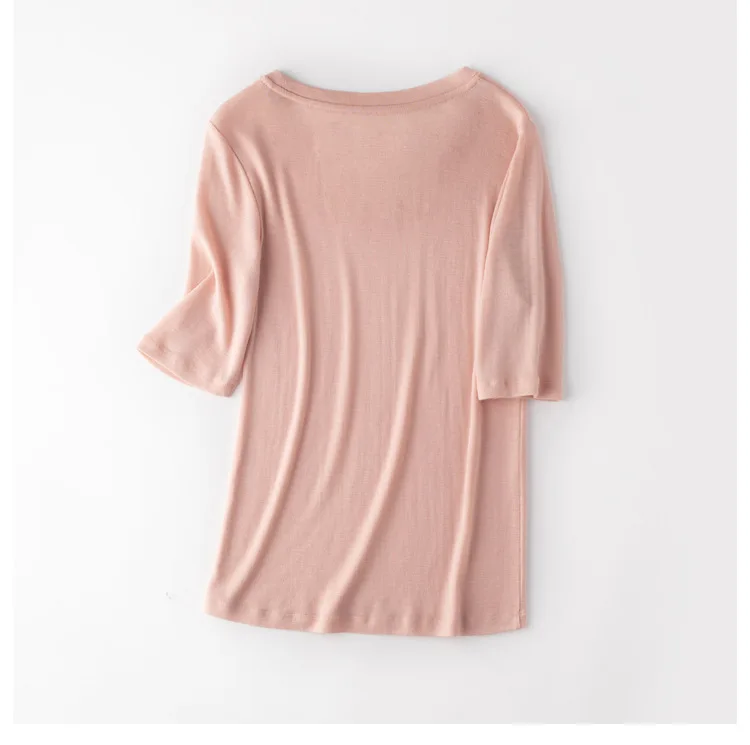 Свитер с круглым вырезом из мериносовой шерсти 100% женский осенне-зимний свитер