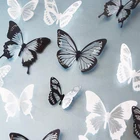 18 шт.лот 3DEffect хрустальные бабочки стикер стены красивая бабочка для детской комнаты наклейки стены украшения дома на стену
