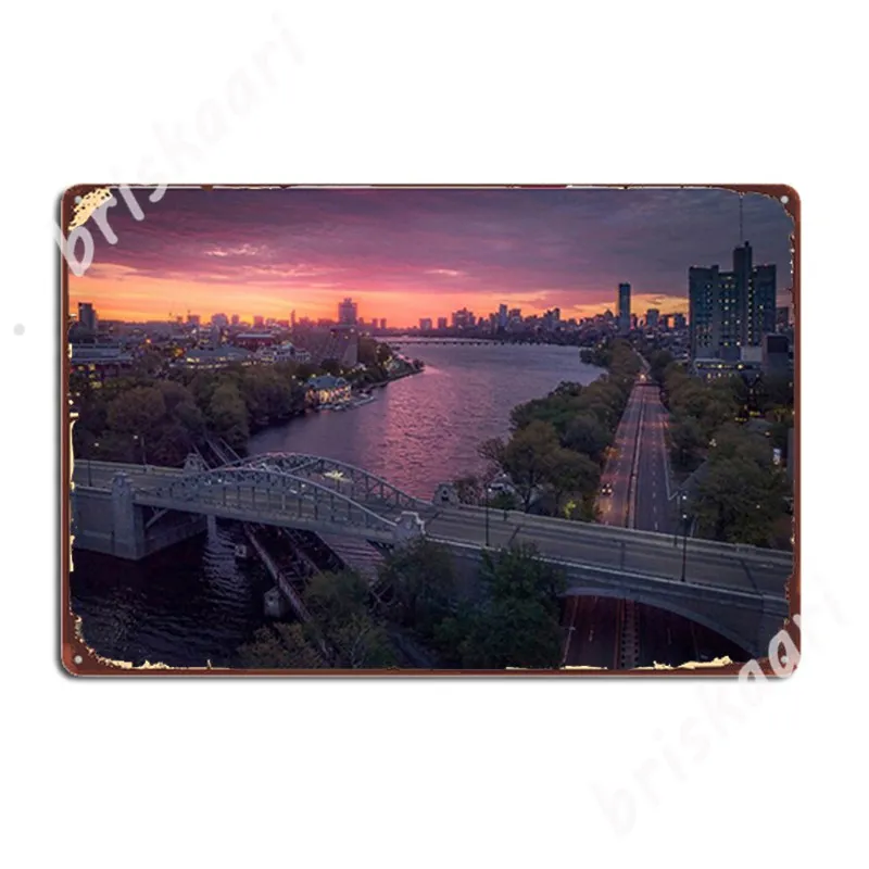 

Бостон на рассвете из Бу, металлические знаки, настенная наклейка, клубный Забавный Настенный декор, оловянные плакаты с вывесками