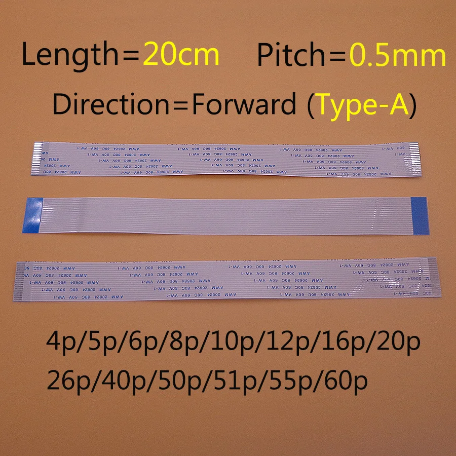 Плоский гибкий кабель FFC/FPC 1 шт. 4-контактный 5-контактный 6-контактный 8-контактный