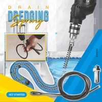 sewer dredging spring electric drill drain cleaner machine extension sewer pipe dredger cleaning spring with 10mm connector