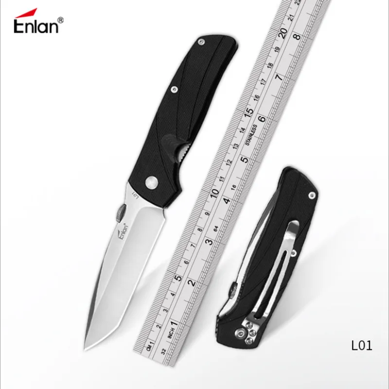 Складной нож Enlan L01 EDC 8Cr13Mov лезвие G10 Ручка Открытый Кемпинг выживания Супер