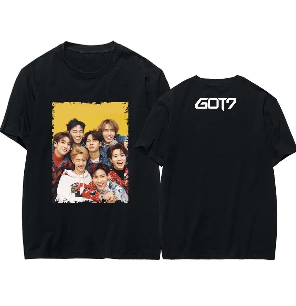 Kpop Got7 женская футболка 2019 новый стиль Женская Повседневная Футболка Джексон JB