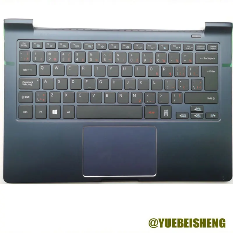 

YUEBEISHENG New/Org For Samsung NP940X3G NP 940X3F 940X3K Palmrest Canadian keyboard upper cover Touchpad