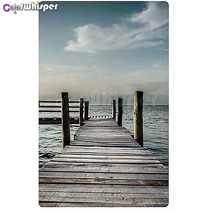 

Diamond Painting Full Square/Round Drill Seaside Beach Scenery Bridge Daimond Embroidery Cross Stitch Picture Wall Art Z575