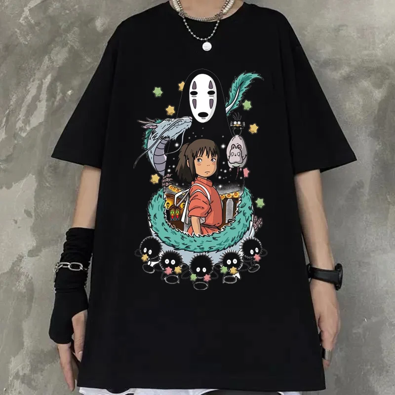 Тоторо женские туфли в стиле Готик Сезон лето футболка аниме модный принт топы с