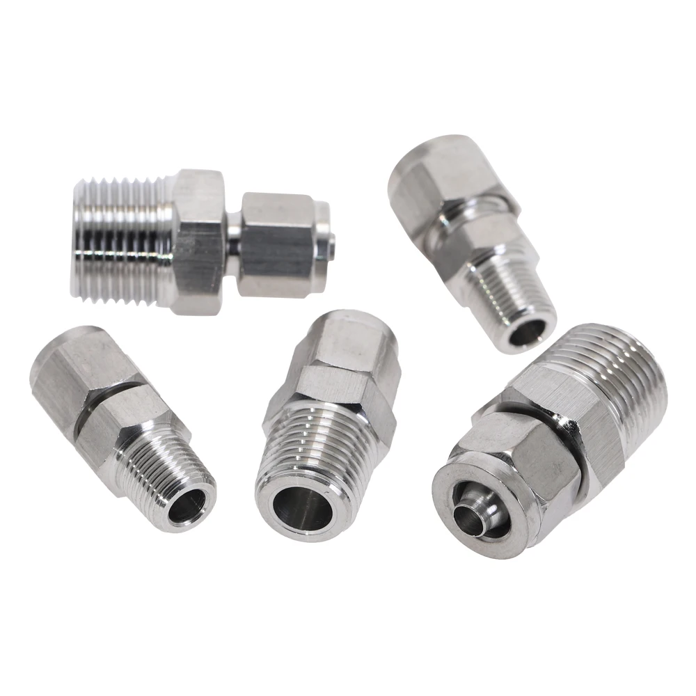 1 Разъемы для ПК фитинги труб из нержавеющей стали SS 304 1/8 'Ƈ/4'' 3/8 BSP адаптер