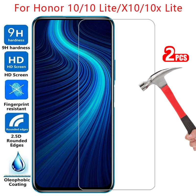 

Закаленное стекло для защиты экрана для honor 10 x 10x lite x10 5g, чехол для honor10 light honer 10xlite, защитный чехол 9h