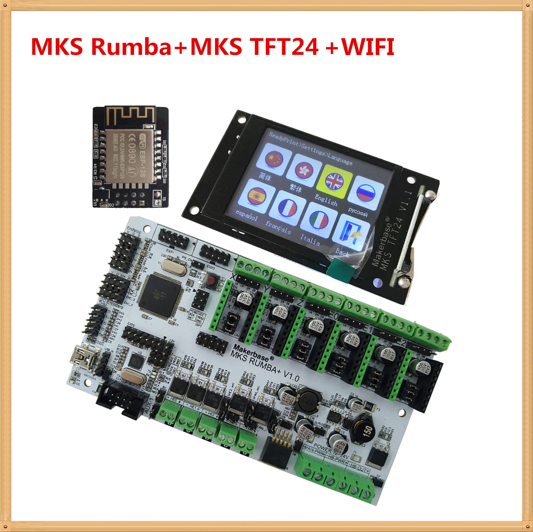 Материнская плата для 3D принтера MKS Rumba + TFT24 дисплей 2 4 дюйма сенсорный экран ЖК