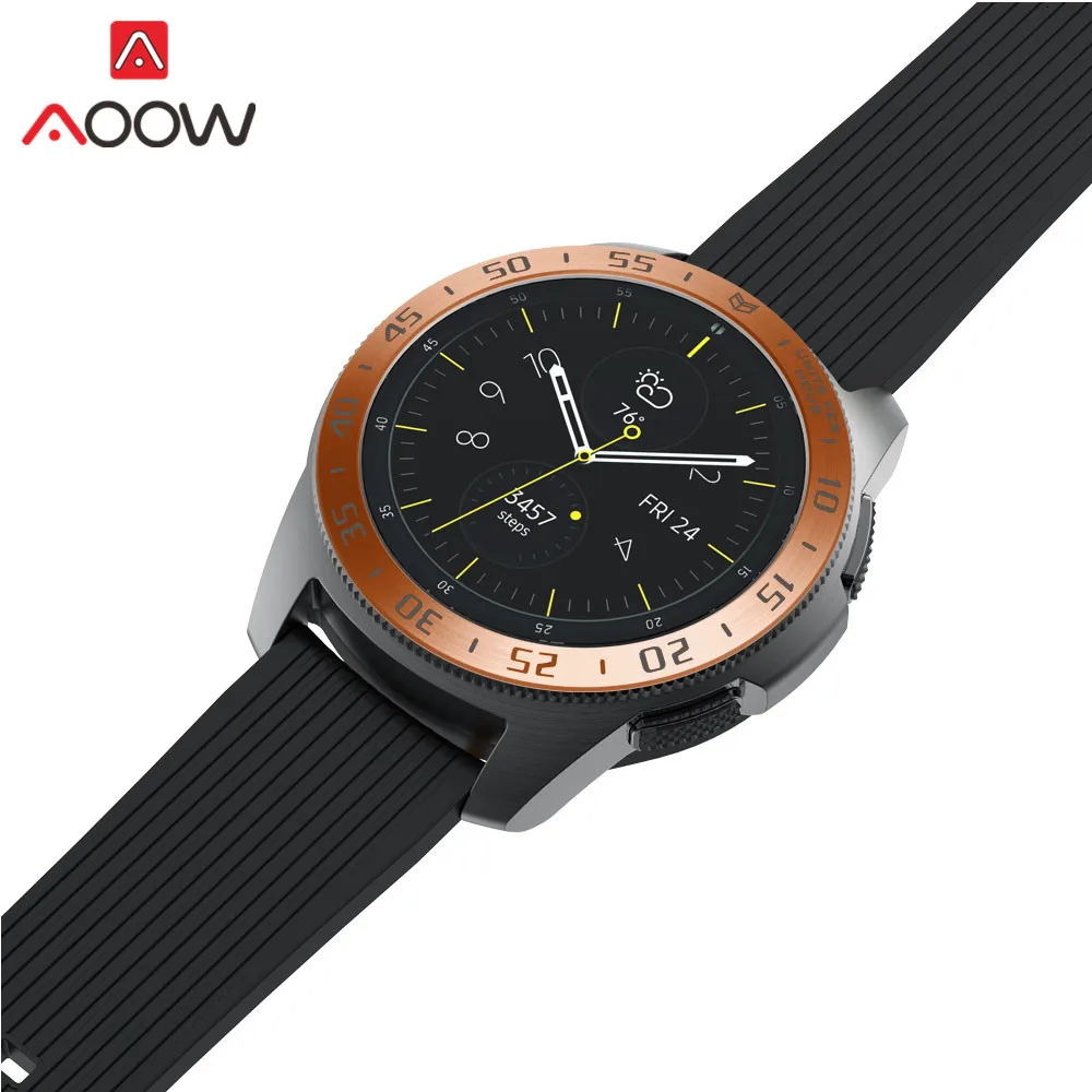 Нержавеющая сталь ободок кольцо стиль для samsung gear S3 Frontier Galaxy Watch 42 мм 46 мм клейкая крышка защита аксессуары