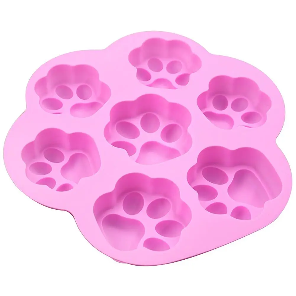 

Dog Treat Molds - Lollipop Molds - Mousse Mold Large Ice Cube Moulds Soap Moulds With Cat Paw Shape Silicone Non-Stick Baking