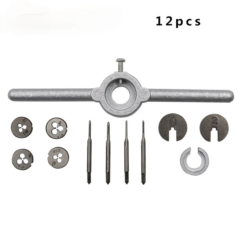 

MOYOTEC Mini tap wrench set M1-M1.6 12-piece mini hand tap and die cutter combination tool