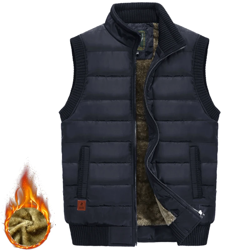 

2020 Fashion Mens Jacket Sleeveless Vest Thermal Soft Vests Casual Coats Male Cotton Men's Vest Thicken Waistcoat Travel Coat