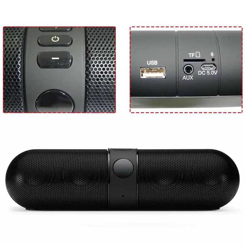 

Car Wireless Portable Mini Bluetooth Stereo Speaker Speaker Insertion Speaker Dustproof Capsule Outdoor Bluetooth Pill Card I5T5