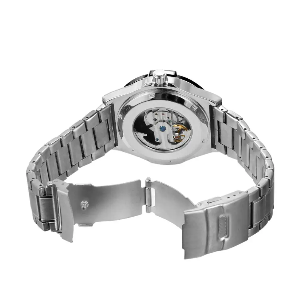 

Forsining New Design Man Transparent Skeleton Wrist Watches Luxury Business Automatic Mechanical Men Waterproof Watch
