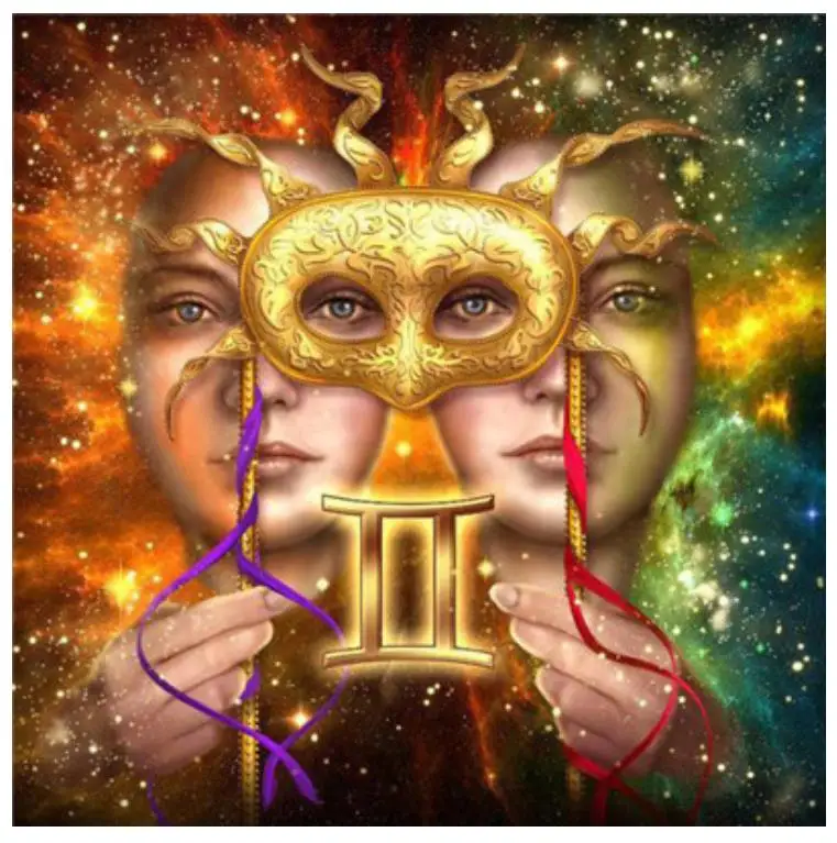 Маска для мужчин алмазная живопись вышивка знаками Зодиака мозаика Свадебный