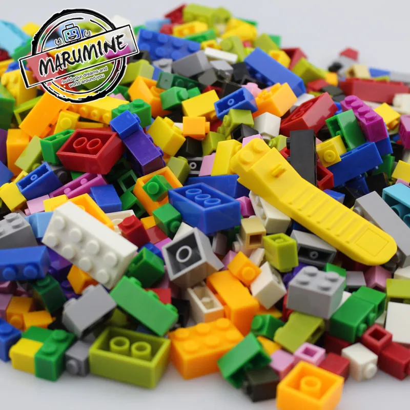 Packing with Bag MARUMINE 1000 шт Строительные Кирпичи совместимы с Decool Enlighten Blocks Pixel Cube опорная пластина модель игрушки для детей подарок - Цвет: Packing with Bag