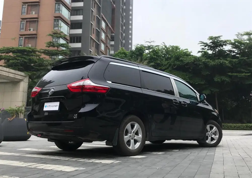 

ABS Chrome plastic Window Visor Vent Shades Sun Rain Guard car accessories For Toyota Sienna 2011-2019