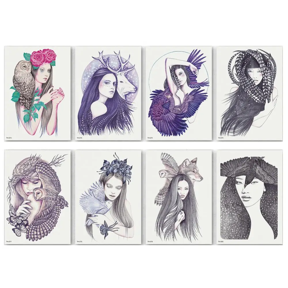 Модные милые Временные татуировки для девочек наклейки тату искусство фестиваль