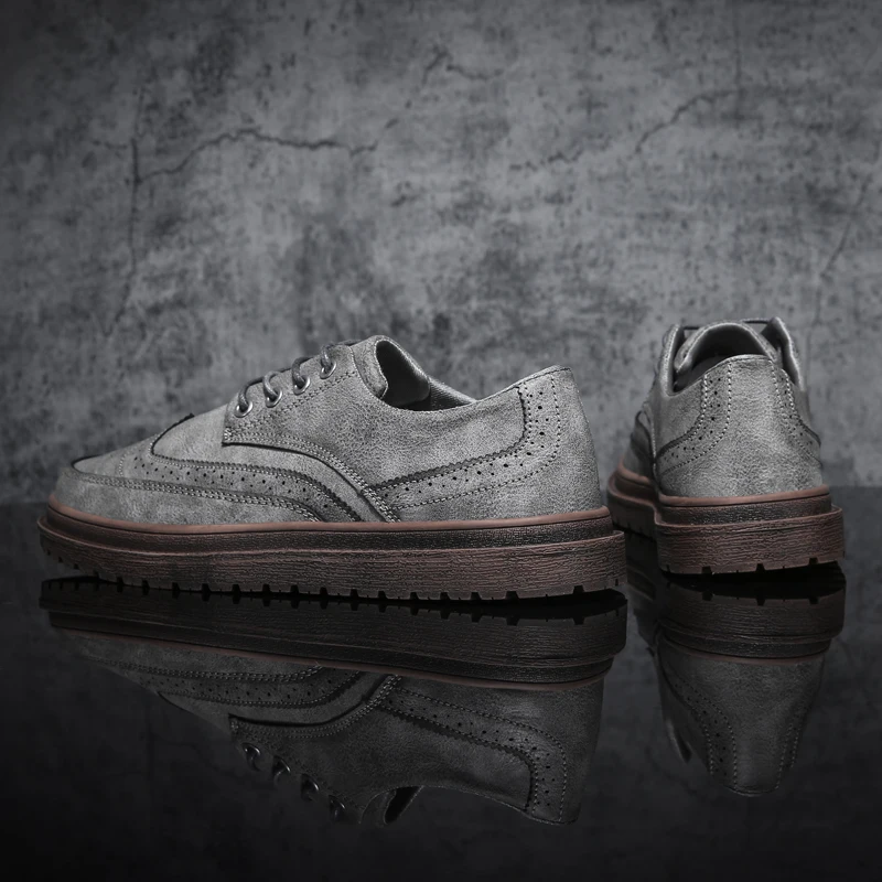 Новинка 2021 мужские кожаные мокасины в британском стиле ретро Повседневная