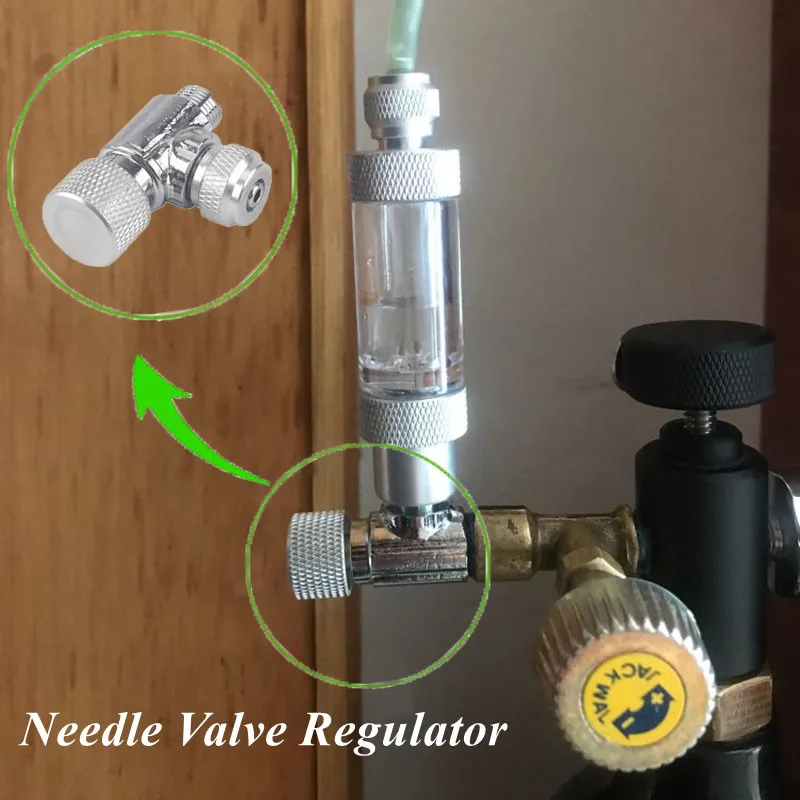 

4*6mm DIY Special Tube CO2 System Carbon Fish Tank Stress Reliever Bubbler Gas Control Fine-tuning Needle Valve Regulator
