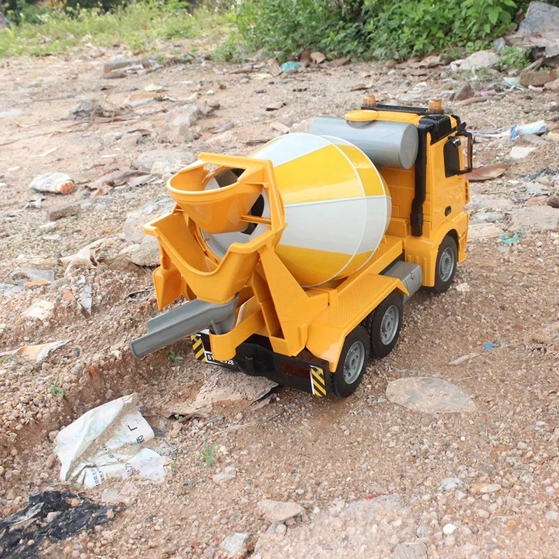 

RC Truck 2.4G Remote Control Cement Mixer Truck 360 Rotation engineering RC Dump Truck With Simulated LED Light Car Toy