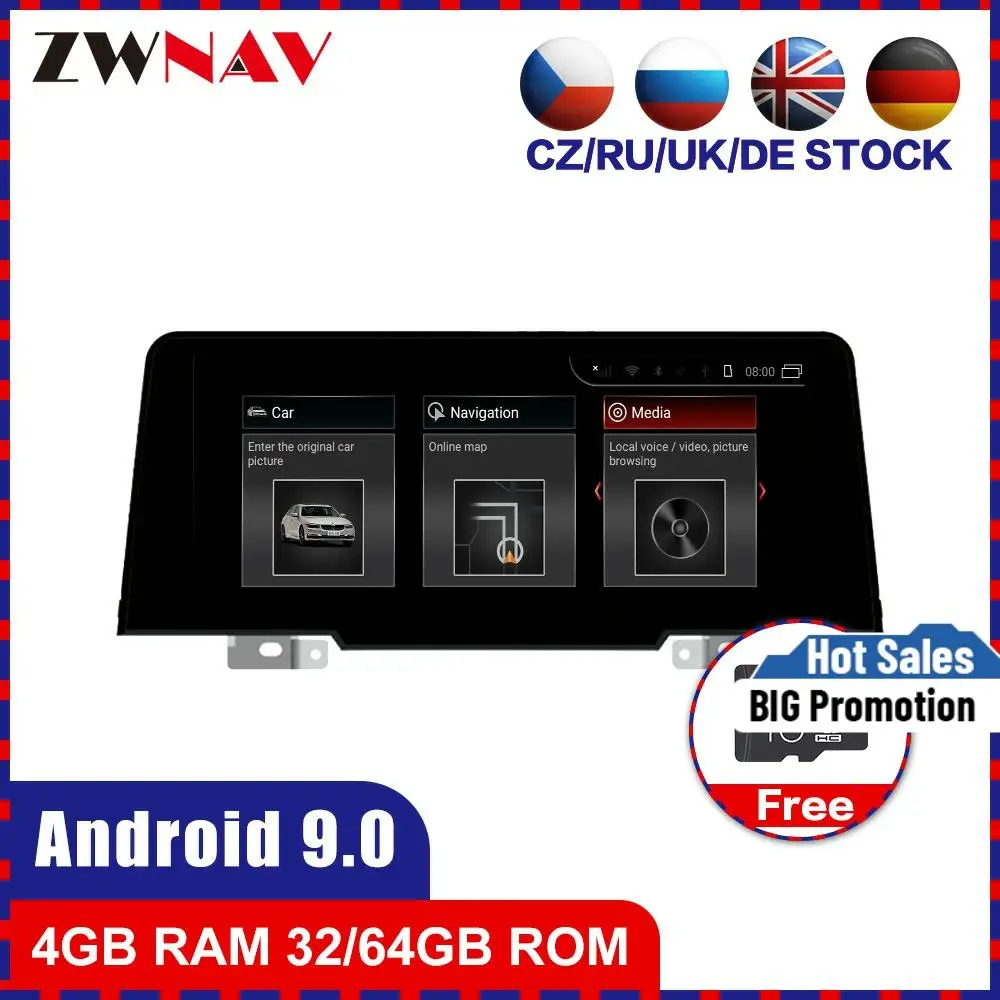 Автомобильный мультимедийный плеер 4 + 64 ГБ Android 9 0 GPS аудио для BMW 1 F20 211 2015 2 F22 F23 2013