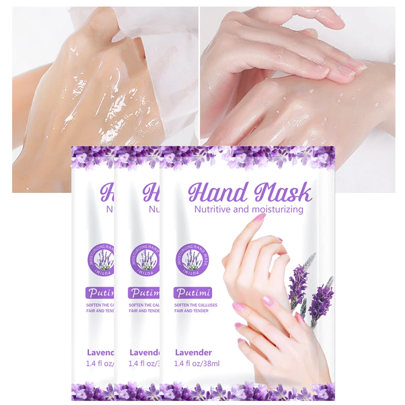 

6Pair Hand Mask Lavender Exfoliating Mask for Hands Care Spa Patches Peel Moisture Whitening Mask Cream for Hand Mask Skin Care