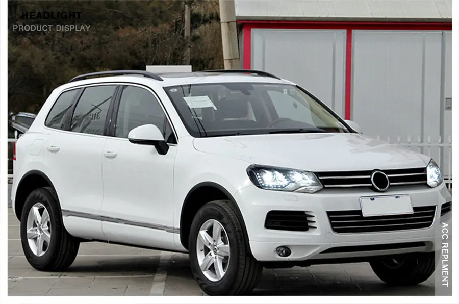 2 шт. светодиодный фары для Volkswagen Touareg 11-14 светодиодный автомобильный фонарь ангельские глазки ксенон HID комплект Противотуманные фары светодиодный дневные ходовые огни