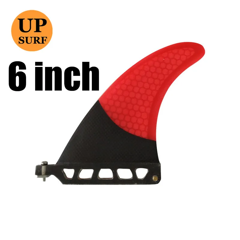 6 inch red 1 шт. плавник для серфинга " 7" " 9" Длина серфинга Центр плавники Лонгборд один плавники Высокая распродажа Стекловолоконный плавник - Цвет: 6 inch red