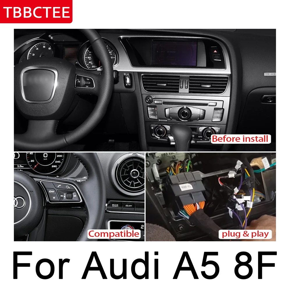 Автомобильный радиоприемник для Audi A5 8T 8F 2008 ~ 2016 MMI GPS Android навигация AUX Стерео