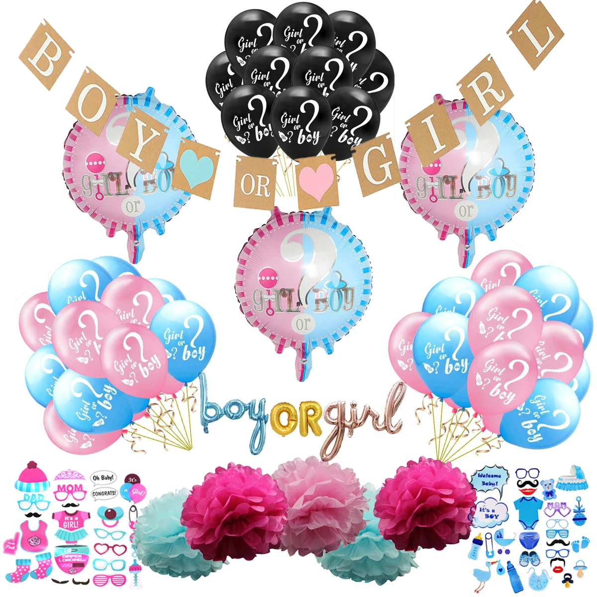 Воздушный шар из фольги для вечеринки в честь будущей матери латексный мальчиков