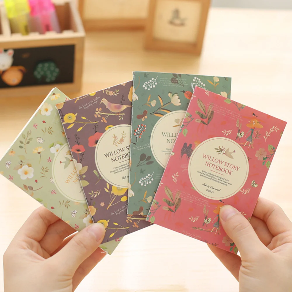 

24 Pcs Mini Notebooks Diary Pocket Notepads Flower Birds Pattern Graffiti Books Promotional Gift Stationery (Mixed Pattern)