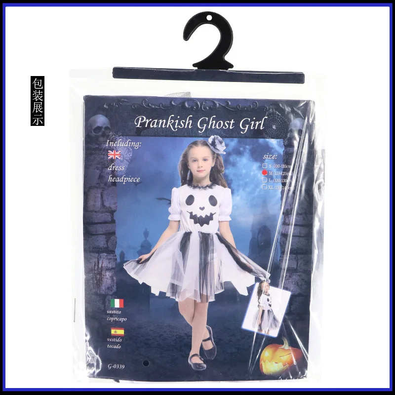 Children Halloween Costume Ghost Colplay Dress Kid Girl TUTU Child Carnival Party Cosplay Fancy Witch | Тематическая одежда и