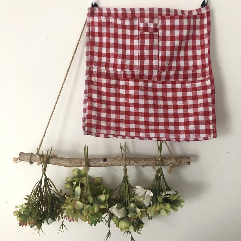 Корейская сумка для хранения черный белый клетчатый Органайзер из ткани