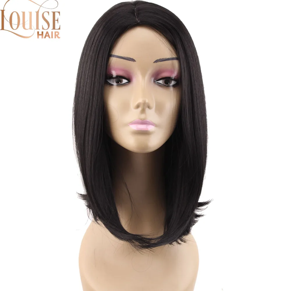 Черные синтетические парики LOUISE без кружева спереди для черных женщин черные