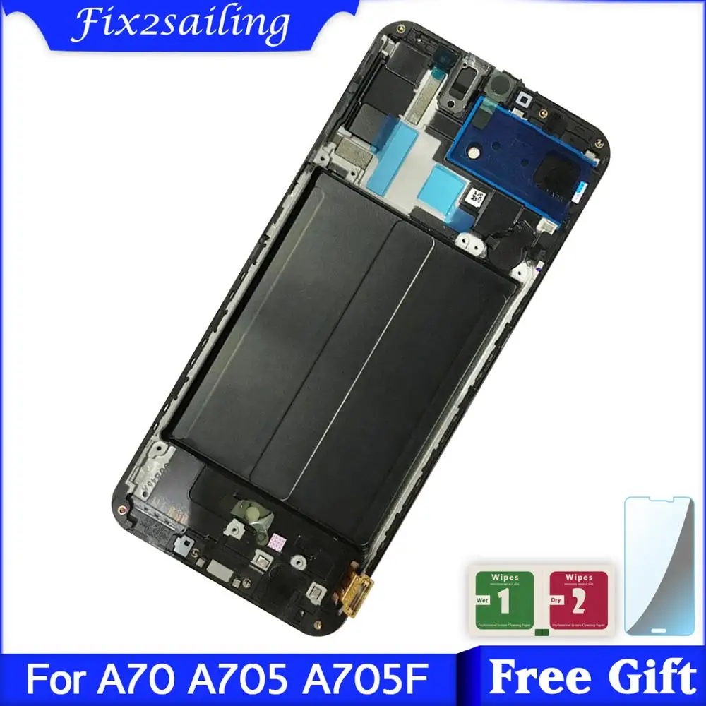 Для Samsung Galaxy A70 A705 A705F SM A705DS дисплей сенсорный экран с рамкой для SAMSUNG LCD|Экраны