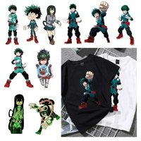 iron on my hero academia patches for clothing diy t shirt dresses applique anime heat transfer vinyl stickers thermal press