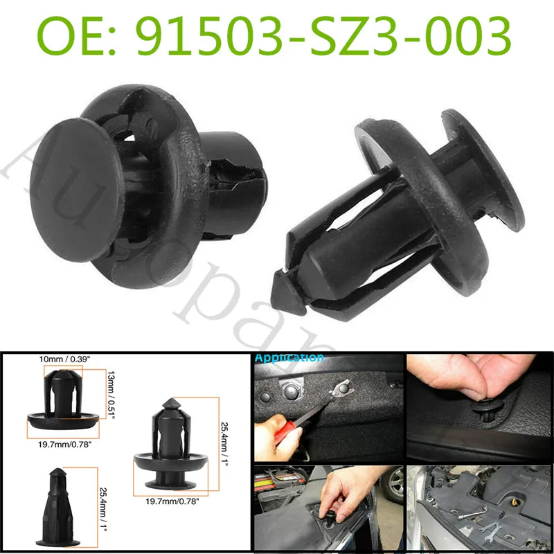 

Wholesale Price - Tooling Replacement 91503-SZ3-003 for Honda and Acura Bumper and Fender Clips