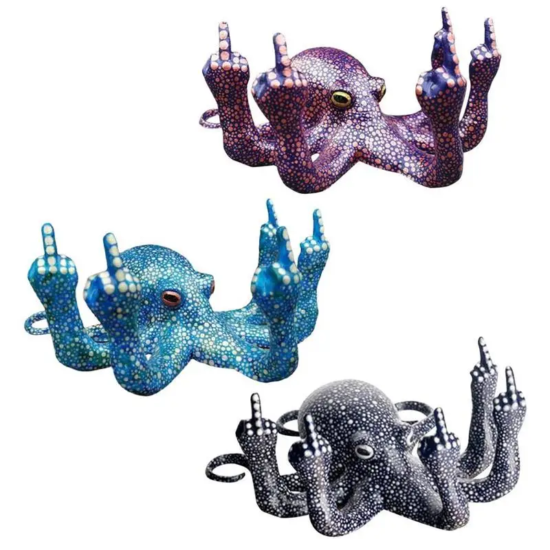 

Animals Statues Octopus Statue Octopus Miniature Ornaments Garden Tabletop Bar Decorative Sculpture Animal Collectibles Decor