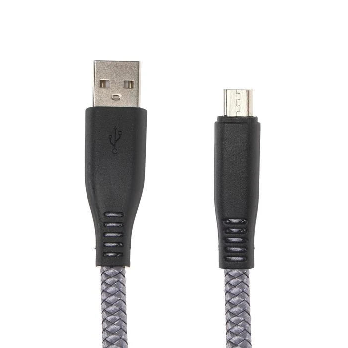 Кабель GAL micro USB 2 А 1 м нейлон серый 5384276|Кабели для мобильных телефонов| |